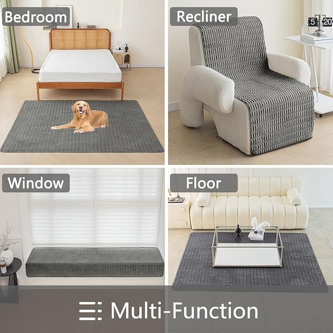 Muamar Dog Bed Cover Sofa Protector,Anti Slip Waterproof Sofa Covers for Living Room Couch Covers,Sofa Mat,Seat Cover,Dog Mat,Pet Pad for Furniture 1 Piece (60x82 inch, Dark Grey)