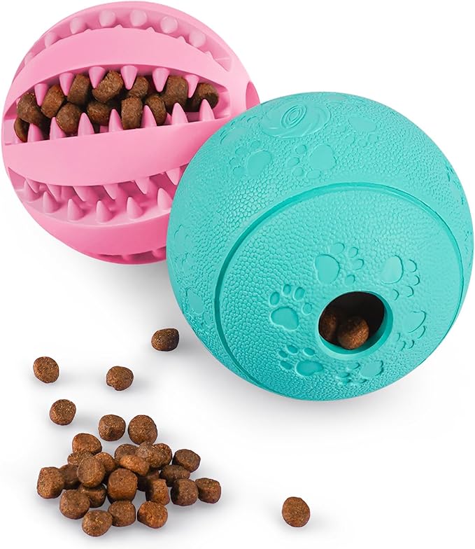 HIPPIH Dog Puzzle Toys & Interactive Toys for Large & Small Dogs - IQ Training, Chewing, Teeth Cleaning & Treat Dispensing - 2 Pack