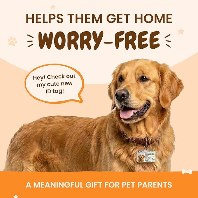 PawFurEver Personalized Dog Driver License ID Tag for Dogs & Cats - Custom Pet License Dog ID Tags Personalized Heavy Duty with Name, Photo & Phone Number, 50 States + DC (Kentucky, Tag)