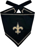 Pets First NFL New Orleans Saints TIE Bandana, Size Large/X-Large. Dog Bandana Scarf Bib for Pet Cat Dog. The Ultimate Game-Day, Party Bandana