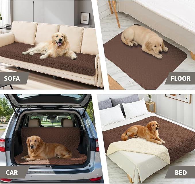 Ameritex Pet Bed Cover Dog Bed Blanket for Sofa and Furniture Waterproof New Pattern Design (30x70 Inch, Chocolate)