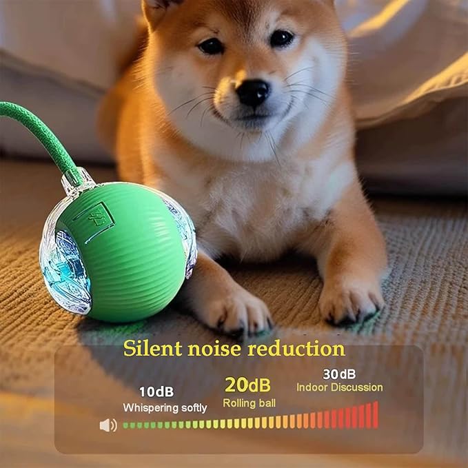 2 PCS Interactive Cat Toy Rolling Ball Chewie Viral Dog Ball, Smart Automatic Rolling Pet Balls,Automatic Moving Electric Cat Toy