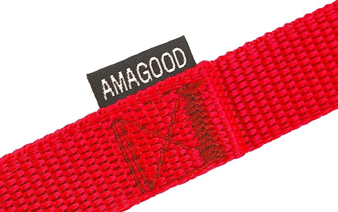 AMAGOOD Dog/Puppy Obedience Recall Training Agility Lead-15 ft 20 ft 30 ft 50 ft Long Leash-for Dog Training,Tie Out,Play,Safety,Camping (30Feet x 1Inch,Red)