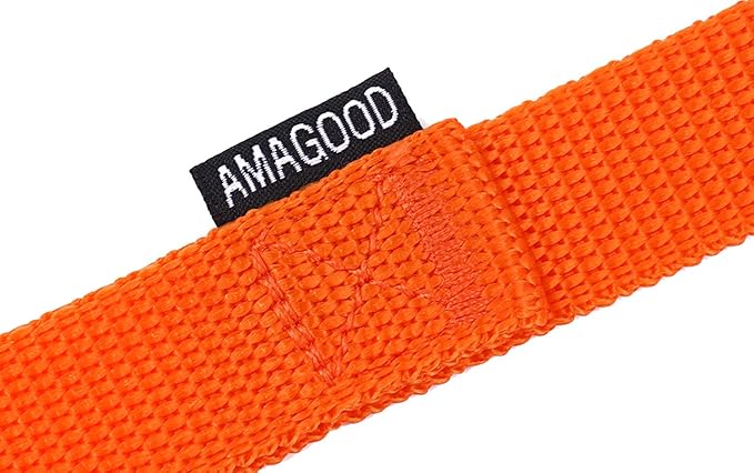 AMAGOOD Dog/Puppy Obedience Recall Training Agility Lead-15 ft 20 ft 30 ft 50 ft Long Leash-for Dog Training,Recall,Play,Safety,Camping (15 feet, Orange)
