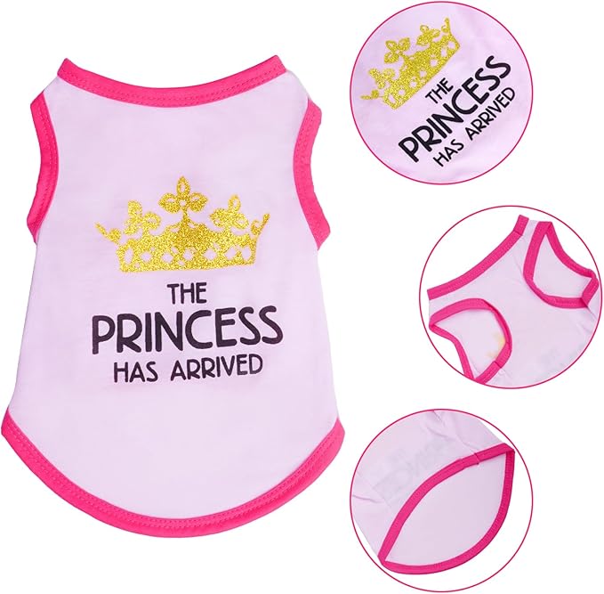 4 Pack Dog Shirts Summer Printed Puppy Clothes Cute Sleeveless Pet T Shirts Dog Clothes for Small Medium Dogs Cats Girl(XS)