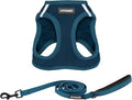Best Pet Supplies Voyager Step-in Air All Weather Mesh Harness and Reflective Dog 5 ft Leash Combo with Neoprene Handle, for Small, Medium and Large Breed Puppies - Set (Blue), XS