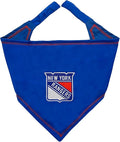 Pets First NHL New York Rangers TIE Bandana, Size Large/X-Large. Dog Bandana Scarf Bib for Pet Cat Dog. The Ultimate Game-Day, Party Bandana