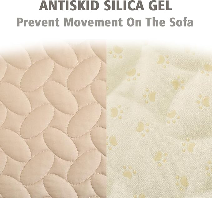 Ameritex Pet Bed Cover Dog Bed Blanket for Sofa and Furniture Waterproof New Pattern Design (52x82 Inch, Beige)