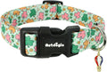 St. Patrick's Day Dog Collar,Puppy Collar with Lucky Shamrock Chequered Pattern,Adjustable Spring Cotton Collars Gifts for Small Medium Large Dogs,Dog Accessories S