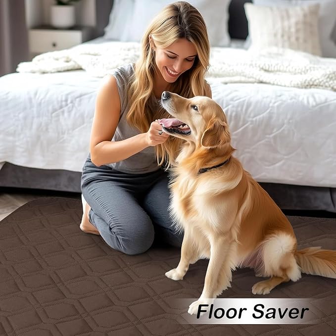 hyha Waterproof Dog Bed Blanket, Soft Pet Blankets, Waterproof Couch Cover for Dogs, Reversible Sofa Covers Washable for Furniture (52x82 Inch, Chocolate/Beige)