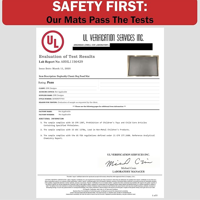 DogBuddy Dog Food Mat – Waterproof Dog Bowl Mat for Food and Water, Silicone Pet Feeding Mats for Floors, Non-Slip Placemat with High Edges for Dogs Bowls, Puppy Essentials (S: 19" x 12", Coffee)