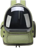 Cat Backpack Carrier for Cats and Small Dogs, Breathable Cat Bubble Backpack, Airline Approved Pet Travel Carrier for Hiking Camping Outdoor(Green)