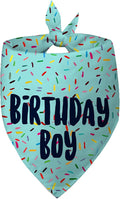 Birthday Boy Dog Bandanas 1 Pack, Blue Birthday Dog Scarfs, Pet Scarves for Birthday Boy Bandanas for Large and Extra Large Dogs (Blue, X-Large)