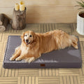 BFPETHOME Outdoor Dog Beds for Large Dogs, Waterproof Dog Bed for Medium, Large, Extra Large Dogs, Orthopedic Pet Bed with Removable Washable Cover, Egg Crate Foam Pet Bed Mat. (30 x 20in, Grey)