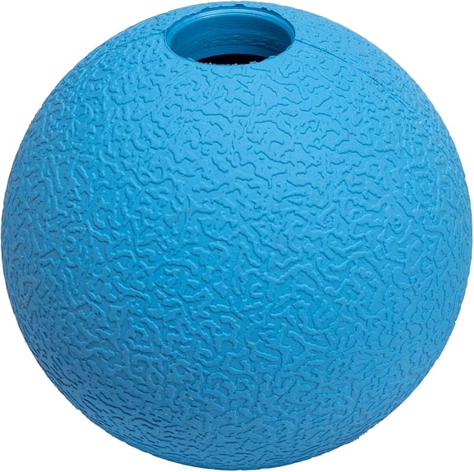 Amazon Basics Interactive Bouncy Durable Rubber Dog Toy Balls, 2.5 inch, Blue, Beige, Orange, Pack of 3