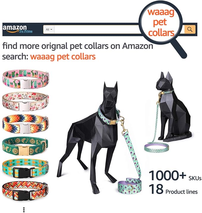 waaag Cat Collars, Gold Moons and Stars Cat Collar, Safety Breakaway Cat Collar, Glow in The Dark (Standard 9"-15" Neck, Emerald)