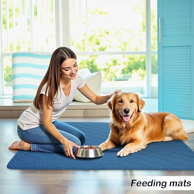 hyha Waterproof Dog Blanket, Soft Pet Bed Blankets, Waterproof Sofa Couch Cover for Dogs Washable, Reversible Pet Couch Covers for Sofa Furniture (30x70 Inch, Navy Blue/Blue)