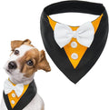 FUAMEY Dog Tuxedo Halloween for Medium Dogs,Dog Formal Suit Dogs Attire Pet Bow Tie Puppy Party Costumes Cat Tux Outfits Pets Bandana Cosplay Adjustable Bowties Thanksgiving Halloween M