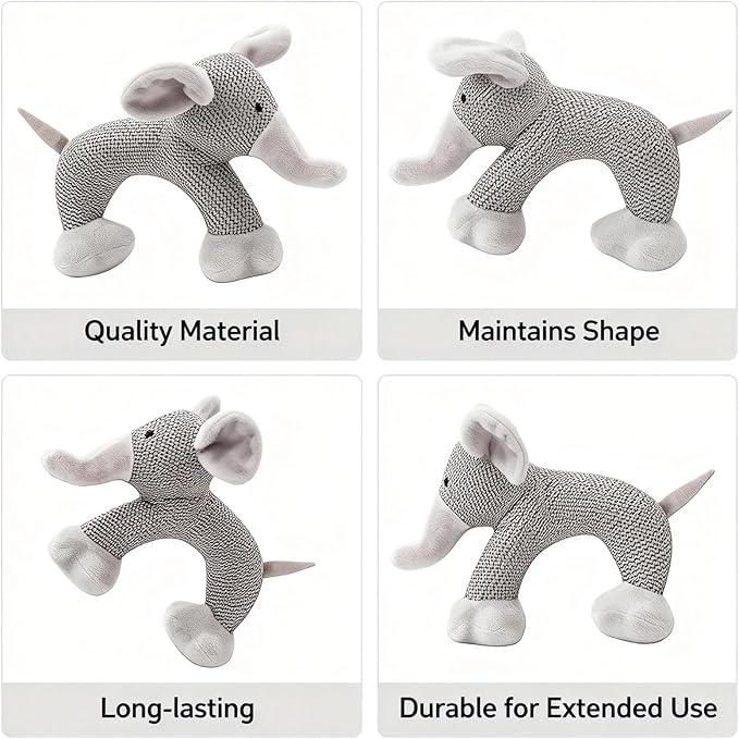 Linen Safari Companions, Squeaky Dog Chew Animals, with Durable Linen Material, Durable and Resistant to Chewing, for Relieve Dog's Boredom (Dog)