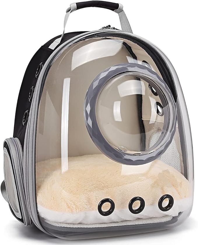 Bubble Cat Carrier Backpack, Transparent Pet Carrier Backpack for Small Puppy and Bunny, Space Capsule Bubble Cat Backpack Carrier, Airline Approved Waterproof Green Pet Backpack for Small Dog