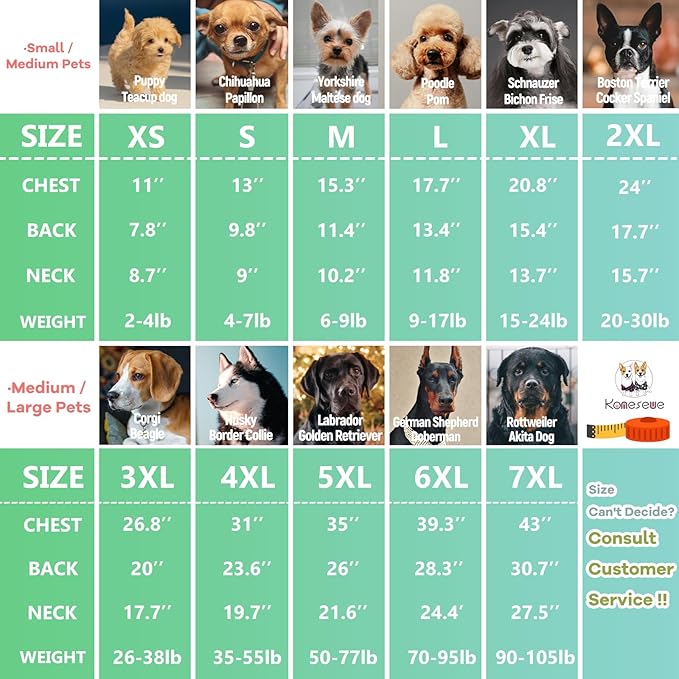 Koneseve Dog Shirt - Plaid Pet T-Shirt Sweater, Breathable & Cozy Tartan Outfit for Medium & Large Dogs, Casual Clothes - Adorable Costume for Halloween, Thanksgiving Christmas (Green; 7XL)