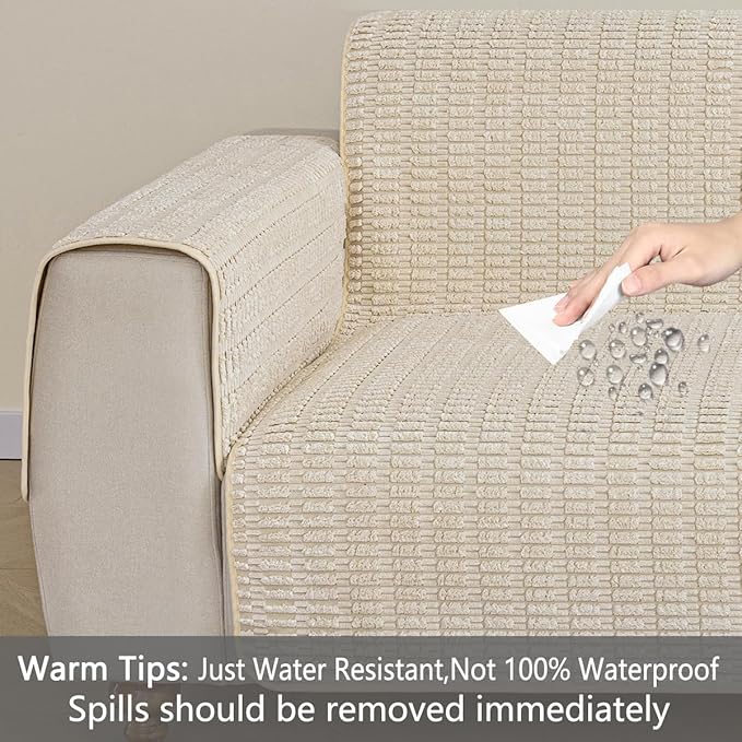 Muamar Dog Bed Cover Sofa Protector,Anti Slip Waterproof Sofa Covers for Living Room Couch Covers,Sofa Mat,Seat Cover,Dog Mat,Pet Pad for Furniture 1 Piece (60x82 inch, Cream White)