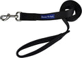 Downtown Pet Supply 2ft Heavy-Duty Dog Leash - Padded Comfort Handle & Stainless Steel Fastener - 0.75in Wide - Black