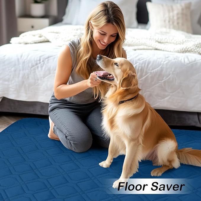hyha Waterproof Dog Bed Blanket, Soft Pet Blankets, Waterproof Couch Cover for Dogs, Reversible Sofa Covers Washable for Furniture (40x80 Inch, Navy Blue/Navy Blue)