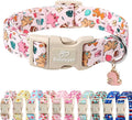 Cute Dinosaur Dog Collar, Adjustable Pink Dino Dog Collars for Small Dogs, Lightweight Quick-Release Buckle Birthday Collar for Boy&Girl Dogs S