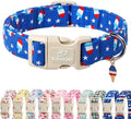 4th of July Dog Collar, Summer Popsicle Patriotic Dog Collars for Puppy Small Dogs, Adjustable Lightweight Quick-Release Buckle Collar for Boy&Girl Dogs XS