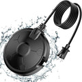 Daoeny Bird Bath Heater, 120W Bird Bath Heaters for Outdoors in Winter, Birdbath Water Heater Full-Covered Aluminum, Heated Bird Bath Pond Deicer Thermostatically Control for Patio Yard Farm (Black)