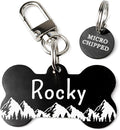 Ultra Joys Stainless Steel Pet ID Tag Dog Name Tags Personalized Front and Back Engraving, Customized Dog Tags and Cat Tags, Optional Engraved on Both Sides, Custom Your Own, Small