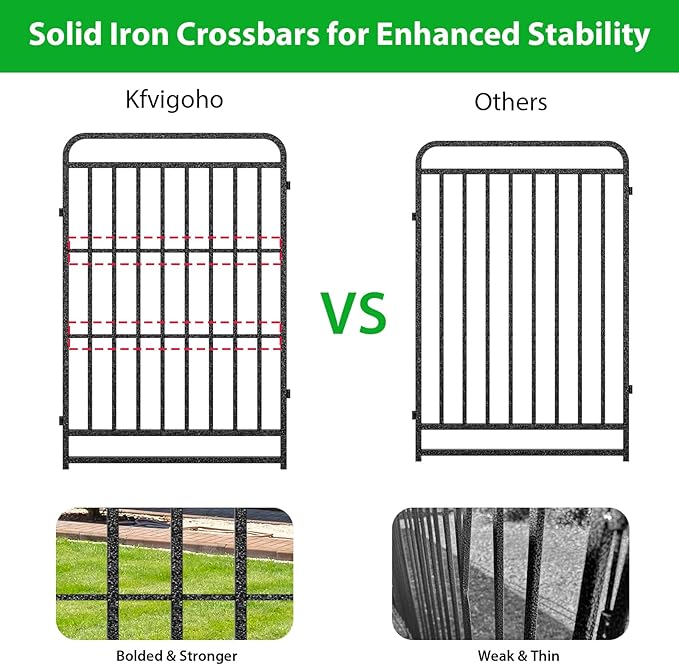 Heavy Duty Dog Playpen: 16 Steel Panels 47" Height, Square Steel Pipe with Reinforced Crossbars, 36FT 103 Sq.ft Portable Fence for Yard RV Camping, Snowy Black
