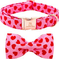 Lionheart Glory Valentine's Day Dog Collar with Bowtie for X-Large Dogs