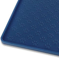 Ptlom Silicone Pet Placemat for Dog and Cat, Waterproof Anti-Slip Pet Feeding Bowl Mats for Food and Water, Small Medium Large Tray Mat Prevent Residues from Spilling to Floor, Navy Blue, 31.5" 23.6"