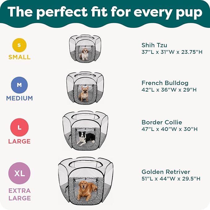 FurHaven Portable Pet Playpen for Dogs & Cats, Extra Large Indoor Kitten Playpen with Mesh Sides, Foldable Dog Playpen for Large Dogs, Pop Up Travel Dog Pen, X-Large, Pet Crate with Mesh Sides, Navy