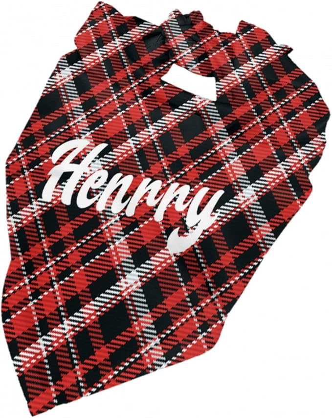 Custom Pet Scarf Personalized Dog Bandana with Name Personalized Add Your Text Bibs Triangle Head Scarfs Gift for Small Medium Large Dogs Cats Baby Puppy Pets Accessories