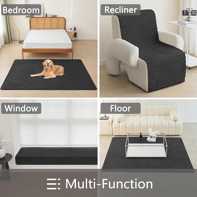 Muamar Dog Bed Cover Sofa Protector,Anti Slip Waterproof Sofa Covers for Living Room Couch Covers,Sofa Mat,Seat Cover, Dog Mat,Pet Pad for Furniture 1 Piece (30x70 inch, Black)