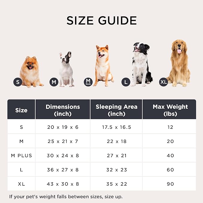 Bedsure ComfyFleece™ Washable Dog Bed for Medium Dogs - Cute Furry Puppy Beds, Rectangle Orthopedic Corduroy Fleece Pet Beds with Removable Zipper Cover, 30x24x8inches, Camel Brown
