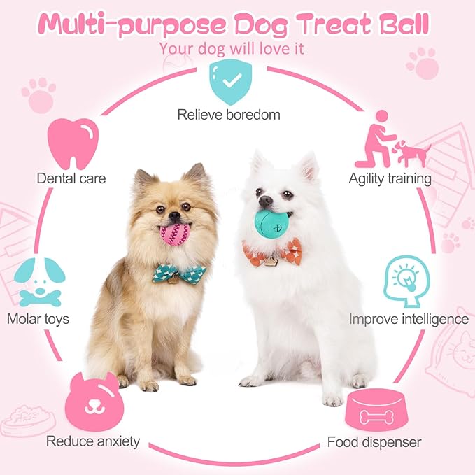 HIPPIH Dog Puzzle Toys & Interactive Toys for Large & Small Dogs - IQ Training, Chewing, Teeth Cleaning & Treat Dispensing - 2 Pack