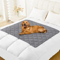 Smiry Waterproof Dog Bed Cover Blanket 40x50, Soft Reversible Pet Blanket, Washable Leakproof Cats Dogs Couch Cover for Sofa, Couch, Furniture, Grey/Dark Grey