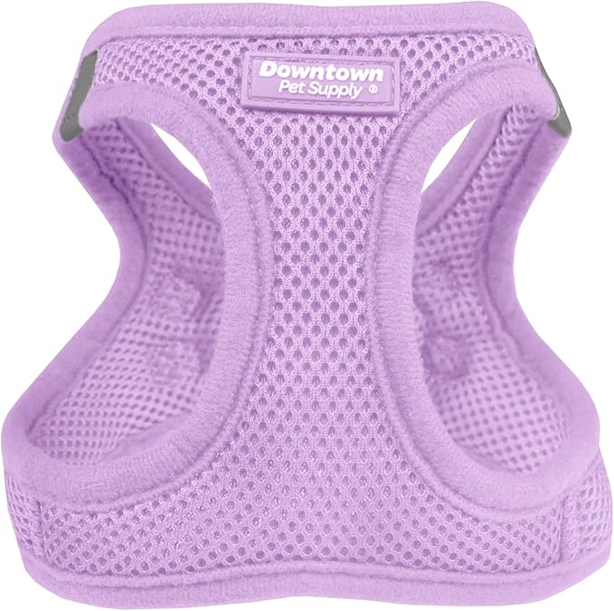 Downtown Pet Supply Step in Dog Harness for Large Dogs - Adjustable, Escape Proof Dog Harness with Reflective Trim - All-Weather, Fast-Drying Padded Mesh Fabric - Lilac, XL