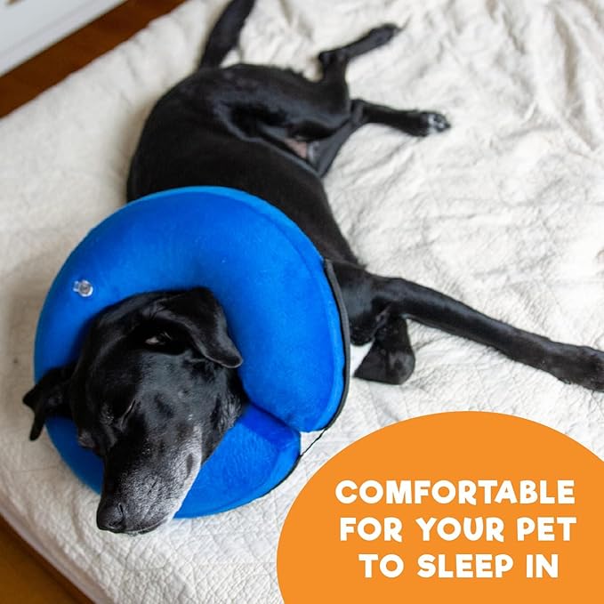 BENCMATE Inflatable Dog Cone Collar Alternative, Soft Dog Cone for Small Medium Large Dogs and Cats, Neck Recovery ECollar Donut Collar After Surgery (Large, Constellation)