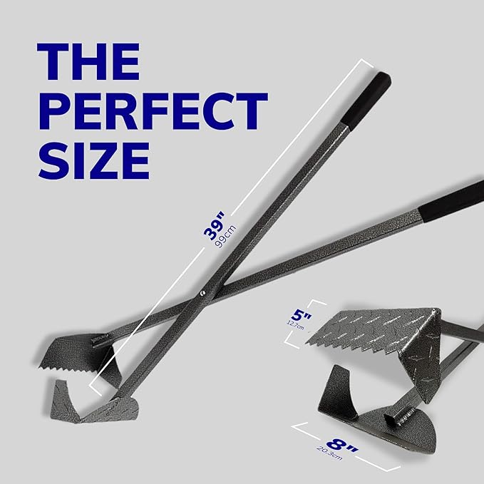 ActiveDogs Dog Poop Scooper Heavy Duty - Best Ever Dog Pooper Scooper with Teeth - Powder Coated Welded Aluminum Metal & Solid Bolt Pet Waste Removal Shovel, USA Made