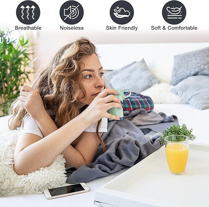 Waterproof Mattress Protector Queen, Fitted Sheet Style Breathable Mattress Cover with Deep Pocket Fits Up to 18'', Machine Washable Noiseless Bed Cover for Kids Adults Pets (Squares, 60'' X 80'')