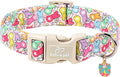 Easter Dog Collar for Puppy Small Dogs - Colorful Bunny Print Easter Collar for Male Female Dogs, Lightweight Adjustable Spring Holiaday Dog Collars with Quick Release Buckle XS