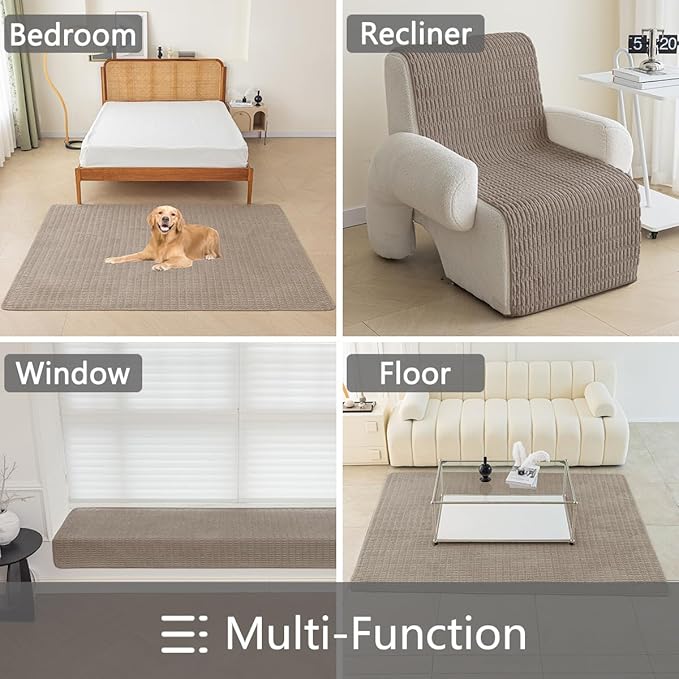 Muamar Dog Bed Cover Sofa Protector,Anti Slip Waterproof Sofa Covers for Living Room Couch Covers,Sofa Mat,Seat Cover,Dog Mat,Pet Pad for Furniture 1 Piece (30x70 inch, Brown)