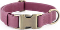 Plutus Pet Genuine Leather Dog Collar – Adjustable Pet Collar with Quick Release Metal Buckle, Soft Real Leather for Small Medium Large Dogs, Heavy Duty & Skin-Friendly (Purple, M)
