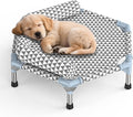 Orthopedic Dog Bed for Small Dogs - Removable Bolsters & cleanable Cover,Elevated Outdoor Dog Bed,Raised Dogs Bed,Easy to Assemble,Up to 75 lbs,Small