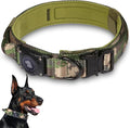 2026 Upgrade Waterproof AirTag Dog Collar, Military Tactical Dog Collar with AirTag Holder, Comfortable Control Handle and Metal Buckle, GPS Dog Collar Holder for Medium to Large Dogs (Camouflage,L)